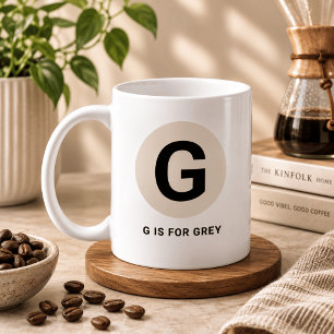 Café Caneca de Inicial Moderna – Design “G é para [Nome