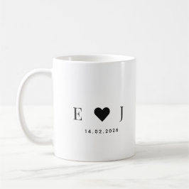 Café Caneca de Inicial Personalizada para Casal | Canec