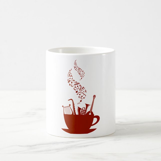 Café Caneca de Instrumentos Musicais e Notas (Criador carregado)