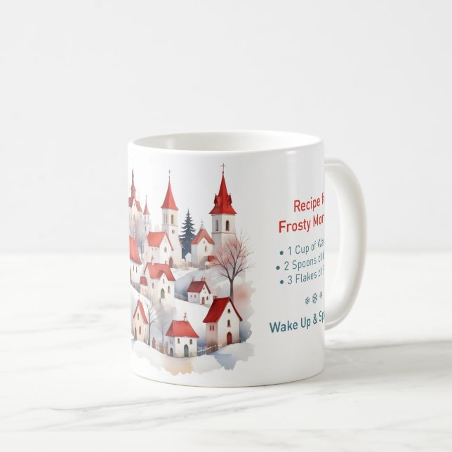 Café Caneca de Inverno "Pinguim Acorda e Brilhe" (Frente Esquerda)