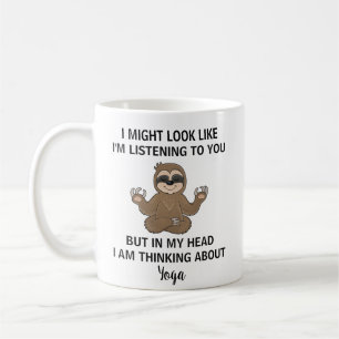 Café Caneca de Ioga de Preguiça Engraçada Presente para