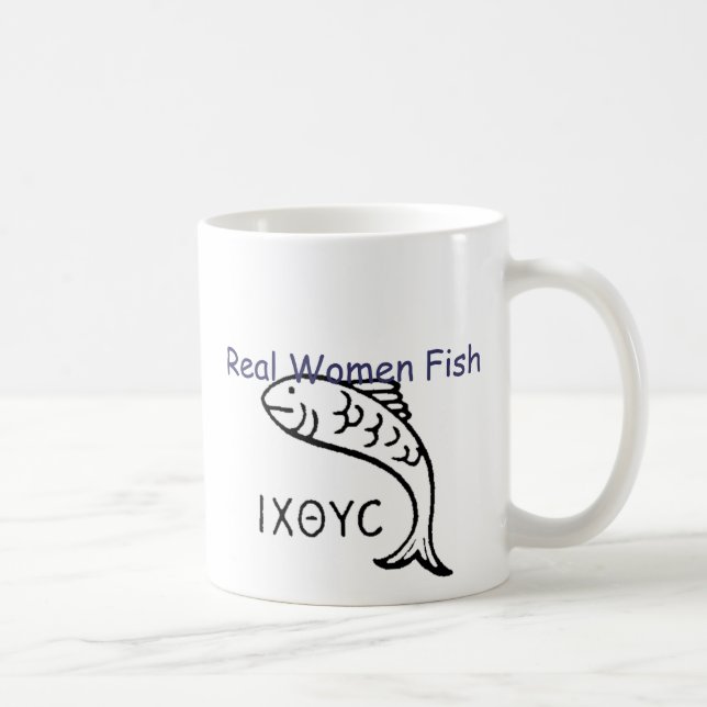 Café Caneca de Ithicus dos peixes das mulheres reais (Direita)
