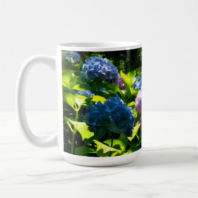 Café Caneca de Jardim de Flores de Hortênsia (Esquerda)