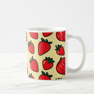 Café Caneca de Jardim Doce - Morangos Vermelhos