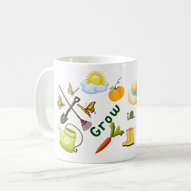Café Caneca de jardinagem (Frente Esquerda)