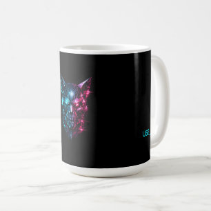 Café Caneca de Jogos Cybernetic Glitch Skull - SYSTEM_G
