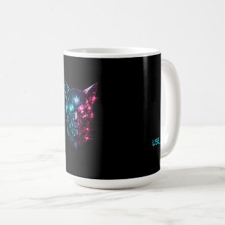 Café Caneca de Jogos Cybernetic Glitch Skull - SYSTEM_G