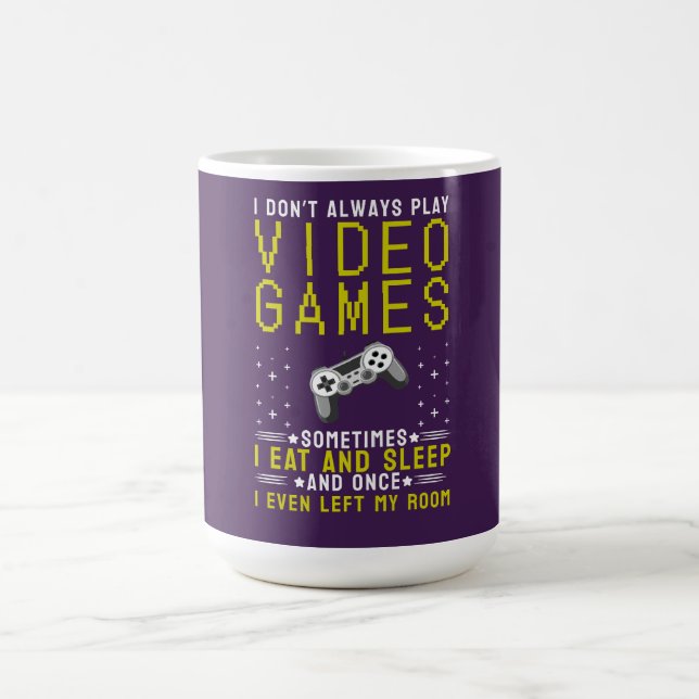 Café Caneca de Jogos Retrô com Citação Divertida de Jog (Centro)