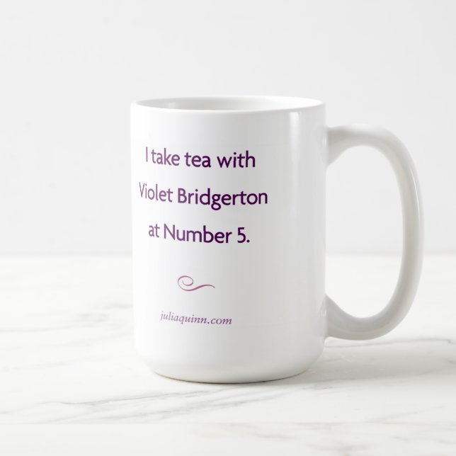 Café Caneca de Julia Quinn "Bridgerton violeta" (Direita)