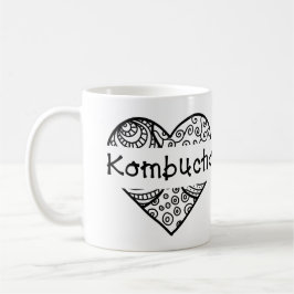 Café Caneca de Kombucha do coração