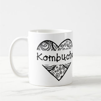 Café Caneca de Kombucha do coração