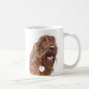 Café Caneca de Labradoodle #1 do chocolate