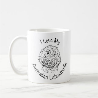 Café Caneca de Labradoodle do australiano