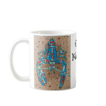 Caneca de Lagosta Abstrata Vibrante