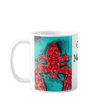 Caneca de Lagosta Abstrata Vibrante