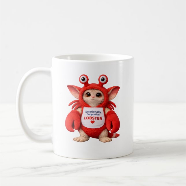 Café Caneca de Lagosta Emocionalmente Suportiva (Esquerda)
