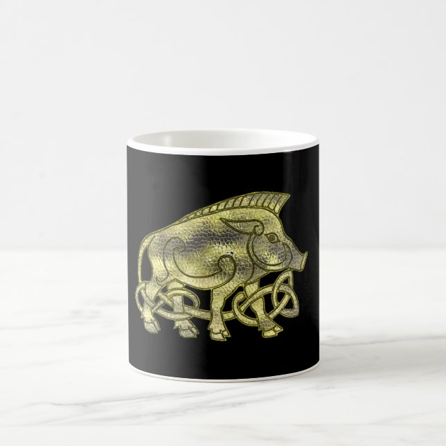 Café Caneca de Latão Martelado Javali Celta (Centro)