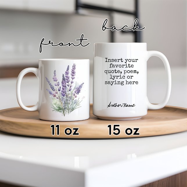 Café Caneca de lavanda com mensagem personalizada prese (lavender mug, custom name mug, personalized text mug, birthday gift for her, Mother’s Day gift,)
