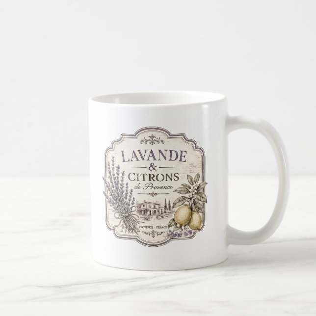 Café caneca de lavanda e limão (Direita)