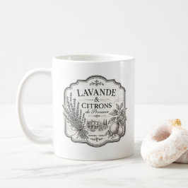 Café caneca de lavanda e limão