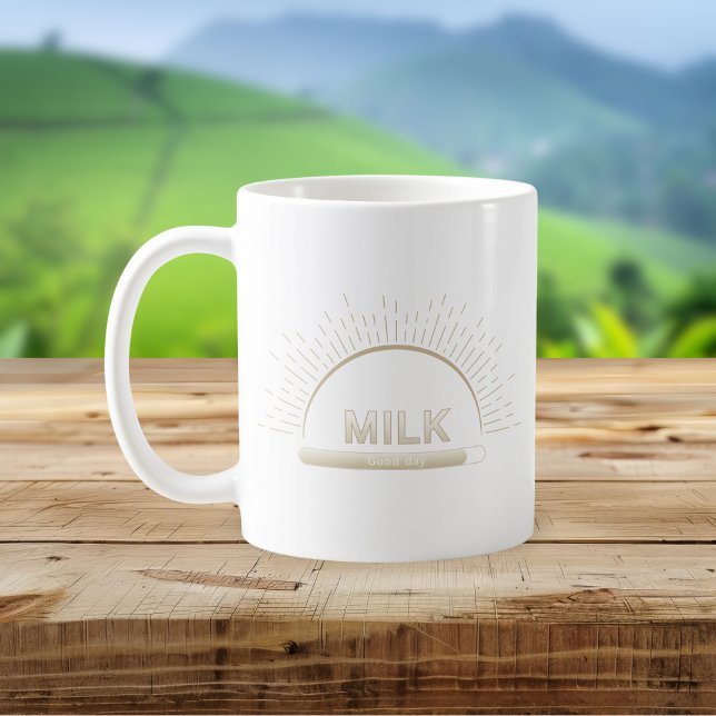 Café Caneca de Leite Dia Bom Neutro Minimalista (Criador carregado)