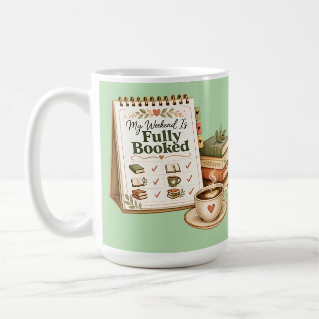 Café Caneca de Leitor de Fim de Semana Totalmente Reser (Esquerda)