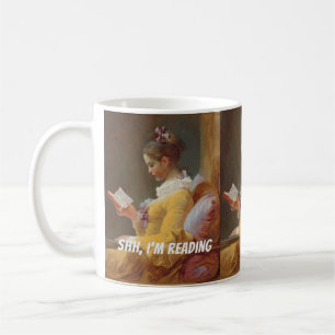 Café Caneca de Leitura Personalizada – Shh Estou Lendo