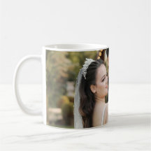 Caneca de lembrança com foto de casamento