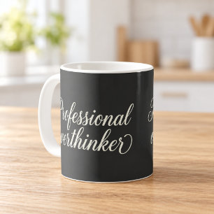 Café Caneca de Letra Cursiva Elegante para Pensador Exc