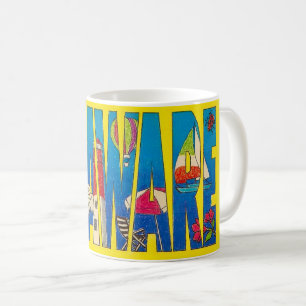Café Caneca de Letra Maiúscula do Estado de Delaware