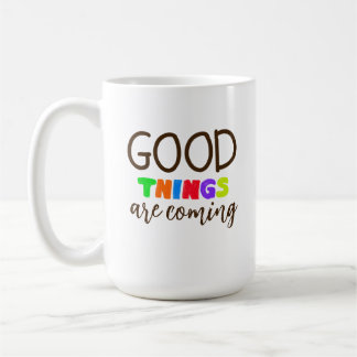 Café Caneca de Letra Mão Positiva Moderna