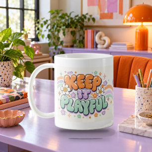 Café Caneca de Letras Balão Divertidas