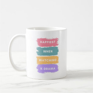 Café Caneca de Lettering de Kdrama para Amantes de Dram