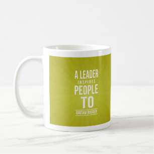Café Caneca de líder - dourada com citação