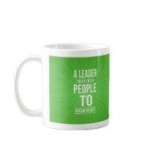 Caneca de líder - verde com citação