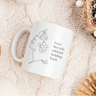 Café Caneca de Linha Artística Borboleta Amor Feroz