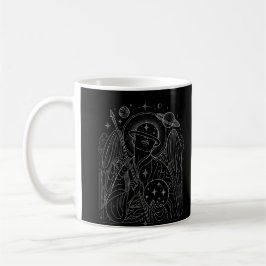 Café Caneca de Linha Artística do Anjo Celestial Minima