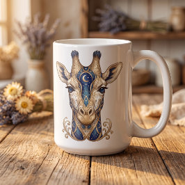 Café Caneca de Linha Artística Girafa Celestial