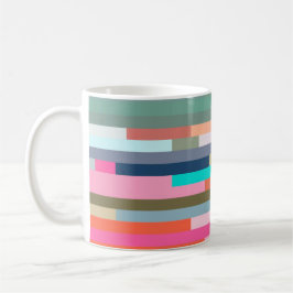 Café Caneca de Listra Colorida