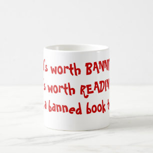 Café caneca de livros banida