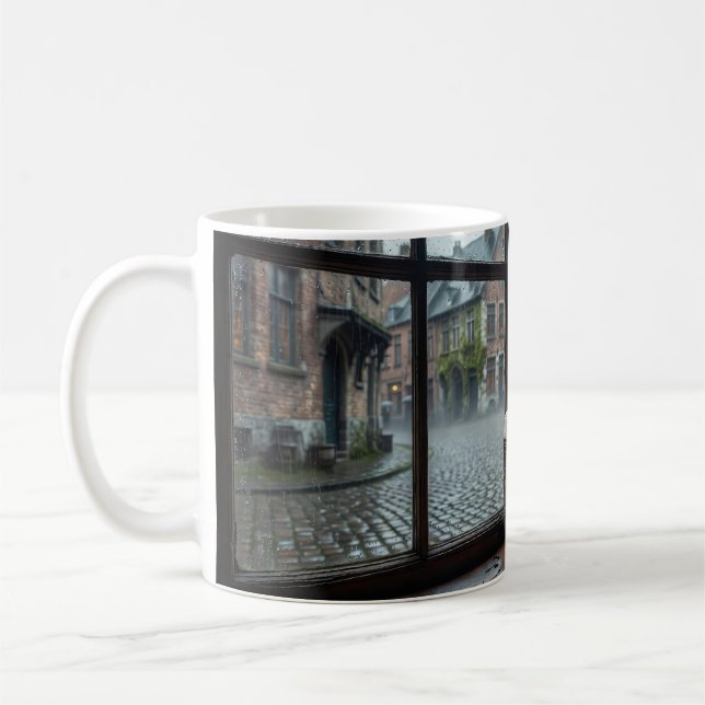 Café Caneca de Luz de Taverna Belga Chuvosa (Esquerda)