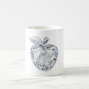 Café Caneca de Maçã de Cristal Facetado
