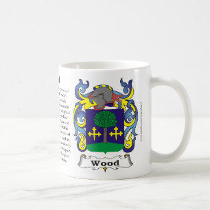 Café Caneca de madeira da brasão da família