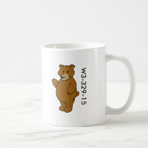 Café Caneca de madeira do urso do crachá