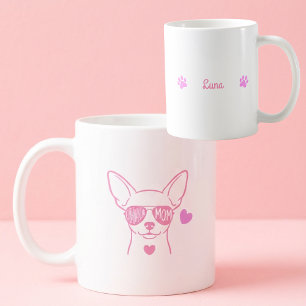 Café Caneca de Mãe de Cachorro com Nome Personalizado C