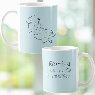 Café Caneca de Mãe de Cachorro Retriever Dourado Azul G