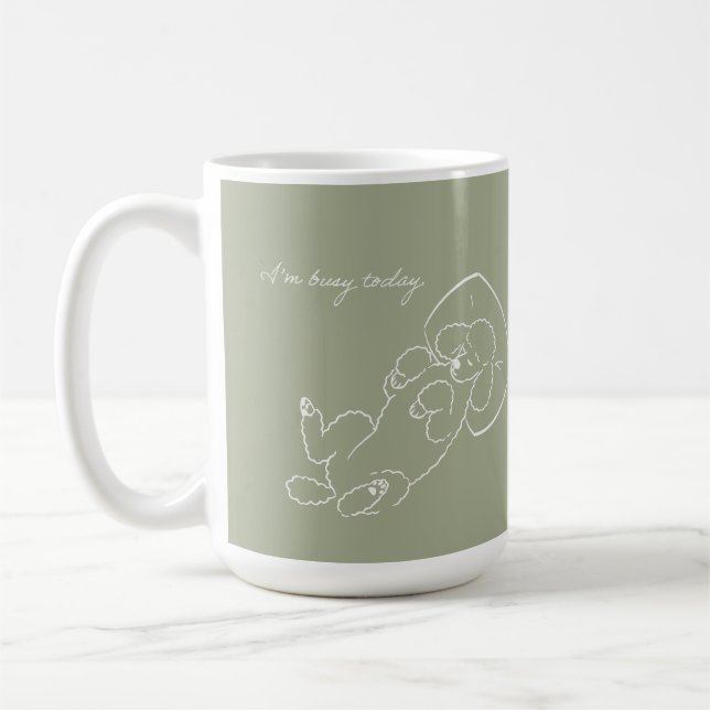 Café Caneca de Mãe de Poodle Personalizada - Divertido  (Esquerda)