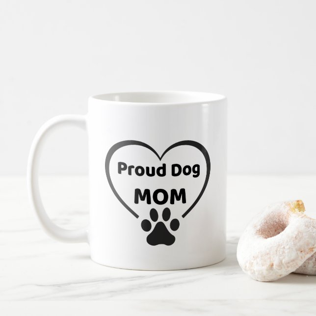 Café Caneca de Mãe Orgulhosa de Cachorro (Com Donut)