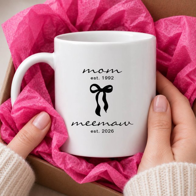 Café Caneca de Mamãe para a Vovó com Laço (Criador carregado)