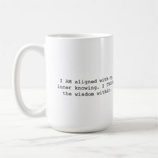 Café Caneca de Mantras Conhecimento Interior com Portal
